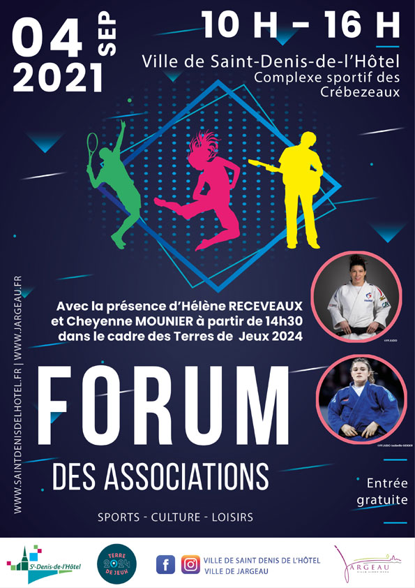 Affiche Forum des Associations Jargeau & Saint Denis de l'Hôtel 2021-2022